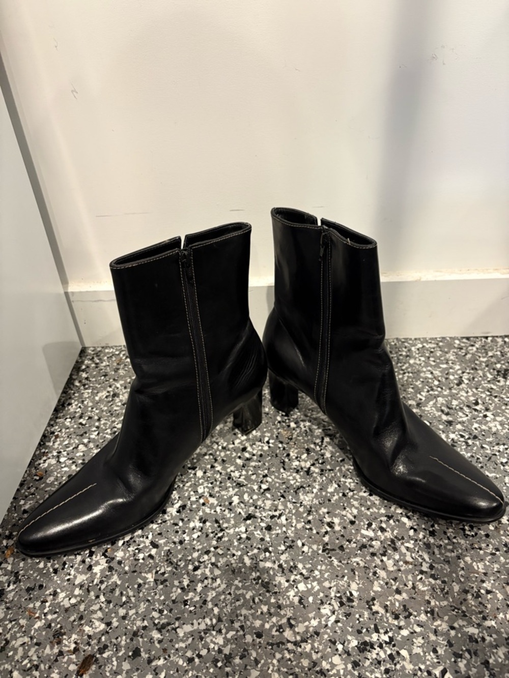 FRANCO SARTO LEATHER BOOTS 8.5 - Picture 2 of 4